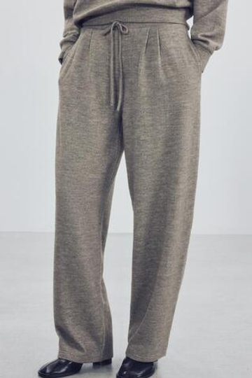 ZARA МЯГКИЕ БРЮКИ, СЕРЫЙ МЕЛАНЖ