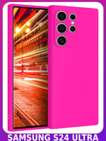 Мягкий Soft Touch чехол из силикона для SAMSUNG GALAXY S24 ULTRA с бархатной подкладкой