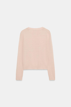 ZARA СВИТЕР НА ПУГОВИЦАХ, ЦВЕТ РОЗОВОГО МЕЛА