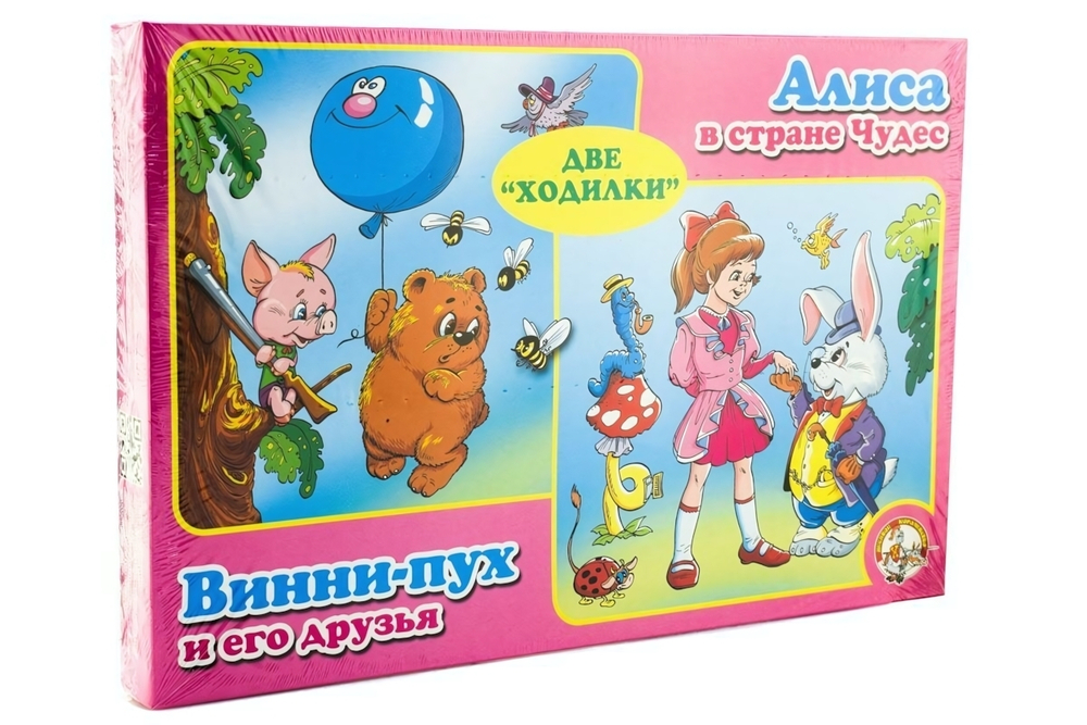 Игра-ходилка 2в1 "Алиса в стране чудес, Вини-пух" (Т-Ц)