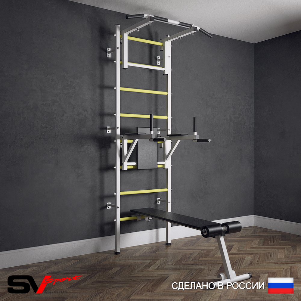 Шведская стенка Sv Sport (Турник стандарт/Брусья/Скамья)