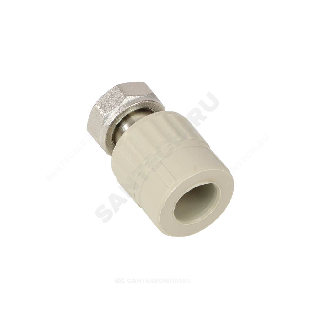 Муфта PP-R комбинированная серая Дн 20х1/2" с накидной гайкой VALFEX 10139020Г