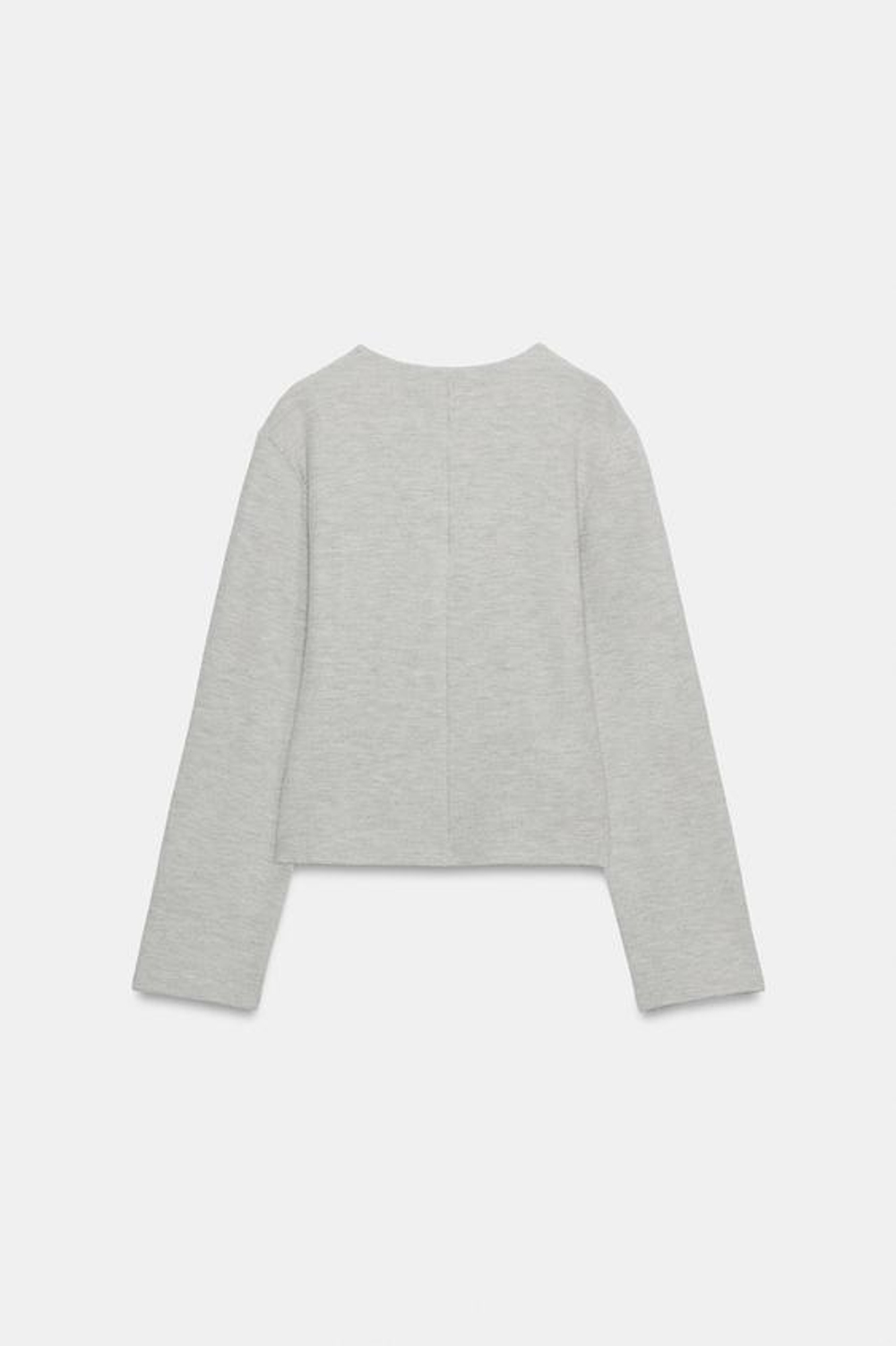 ZARA ПРИТАЛЕННАЯ КУРТКА ИЗ МЯГКОЙ ТКАНИ, БЕЖЕВЫЙ МЕЛАНЖ