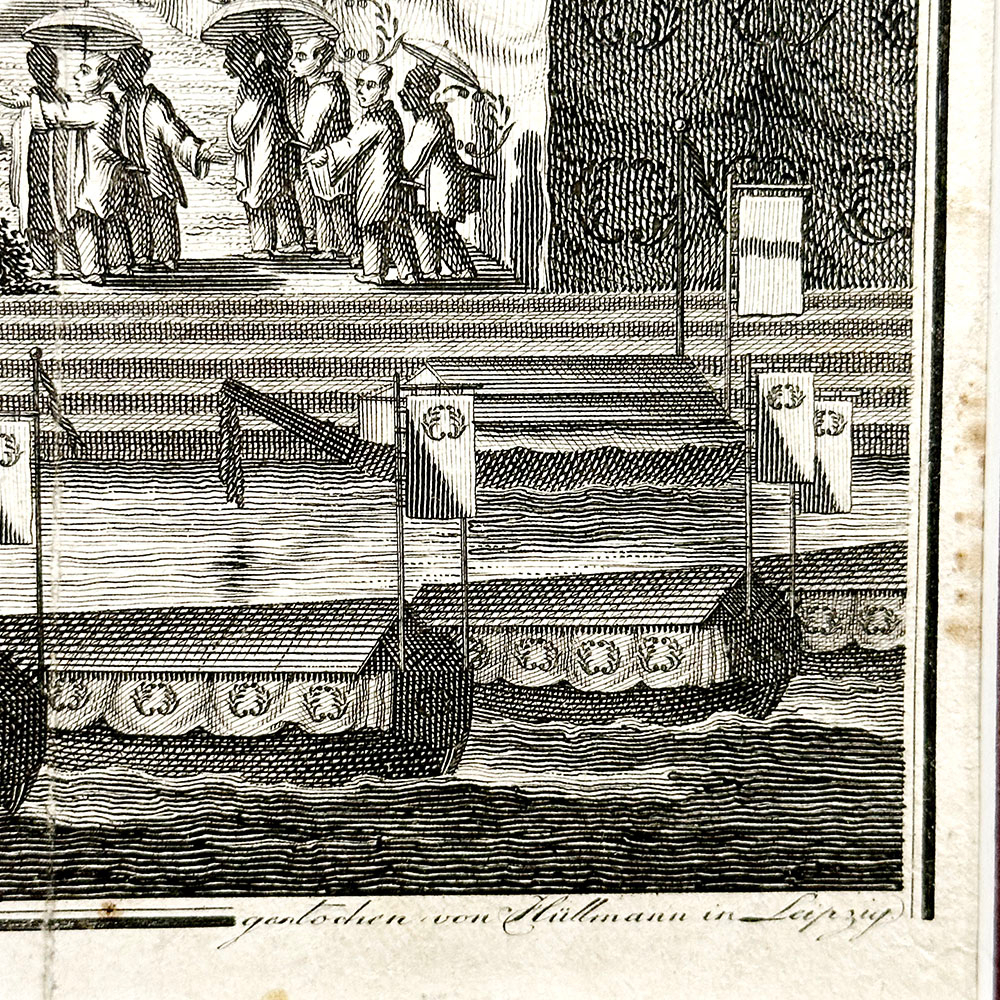 Лангсдорф Г. Г. Прибытие в Нагасаки… Гравюра на меди. Лейпциг, 1812