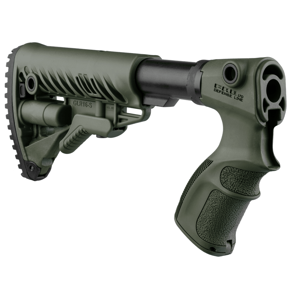 Телескопический приклад AGR870FK на Remington 870, зеленый, FAB Defense
