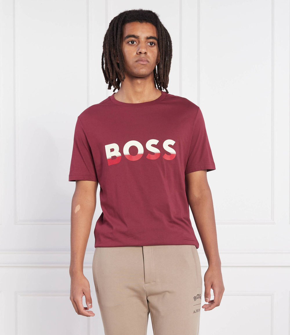 футболка tee 1 BOSS GREEN - бордовый(50477616)