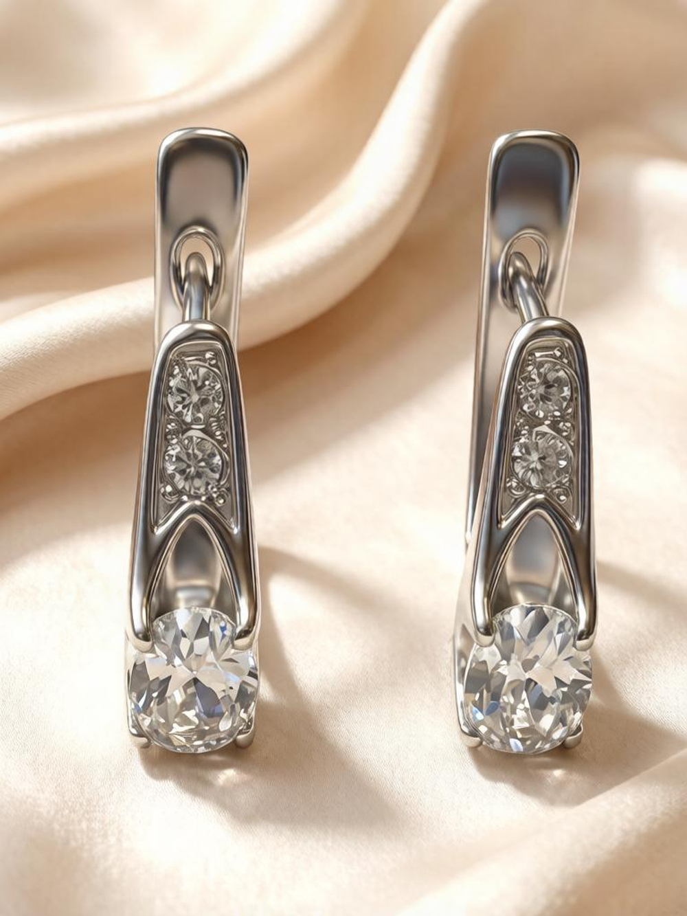 Ювелирные серьги из серебра 925 пробы