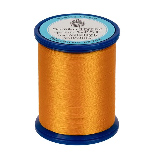 Нитки вышивальные SumikoThread 200 м, (219 ярд), 026 оранжевый