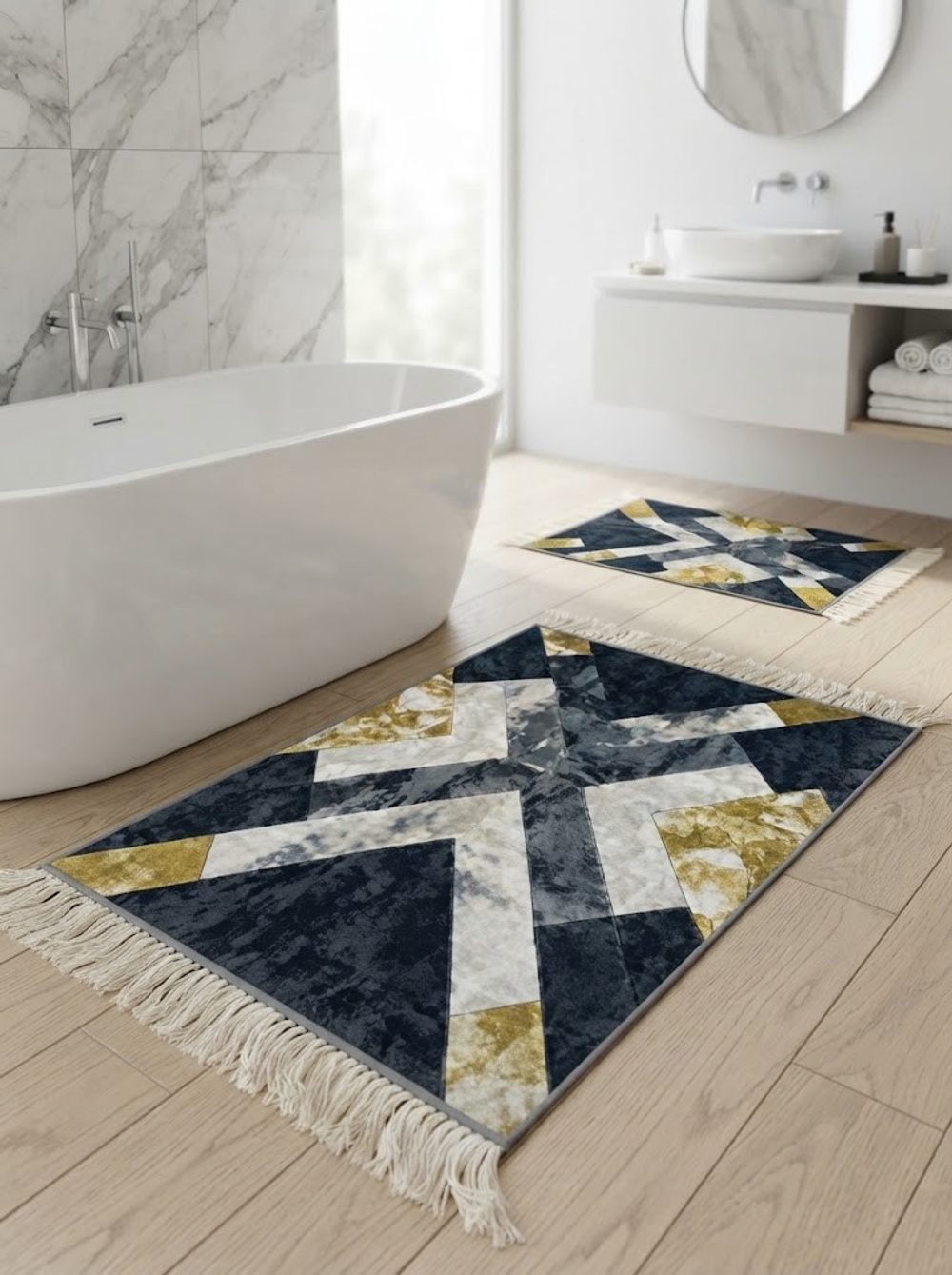 Набор ковриков Zalel с цифровой печатью, 2 предмета, 60×100 см, дизайн deco 16
