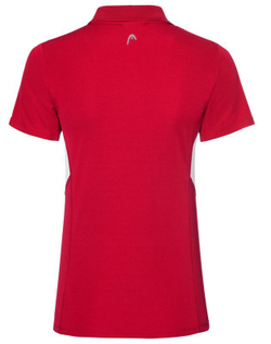 Футболка для девочки теннисная Head Club Tech Polo Shirt - красный