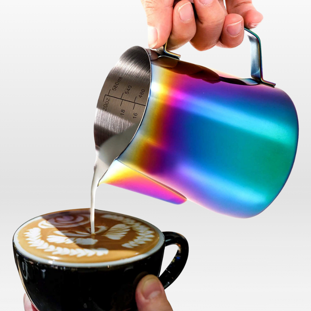 Молочник (питчер) 600 мл, нерж. с делениями ColorFull, CGPro Steel