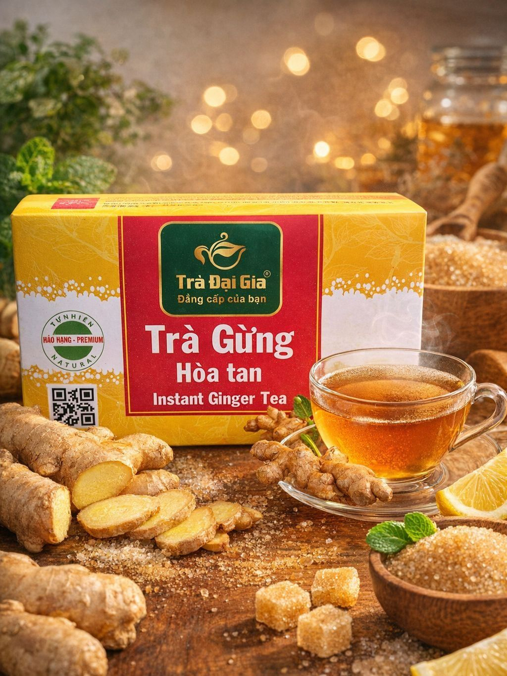 Чай растворимый имбирный вьетнамский Tra Gung, 20 пак