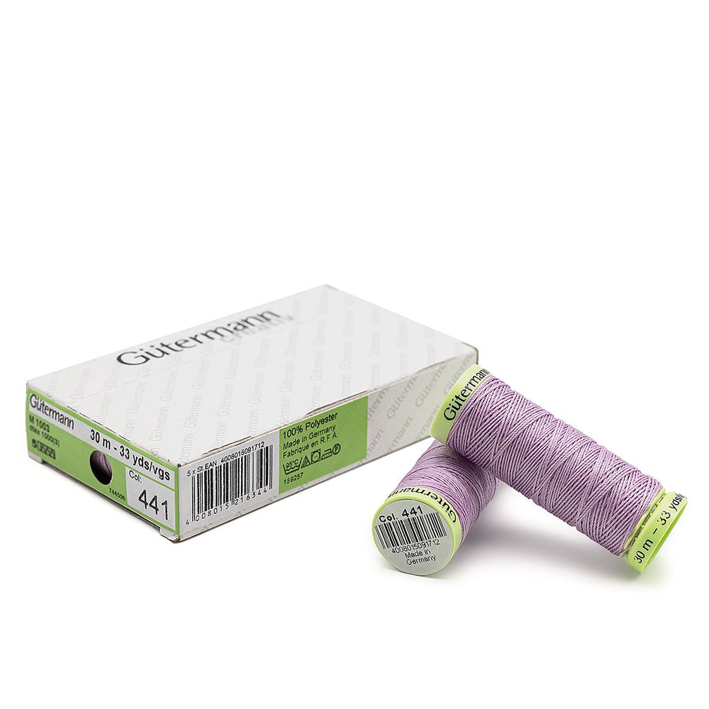 Нитки отделочные Gutermann Top Stitch 30 (30 метров), 5 кат. | 441 розовая лаванда