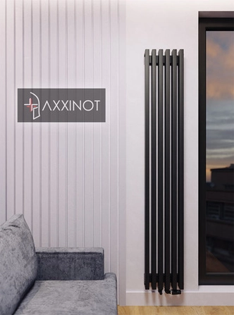 Axxinot Cardea V 2500 - вертикальный трубчатый радиатор высотой 2500 мм, черный