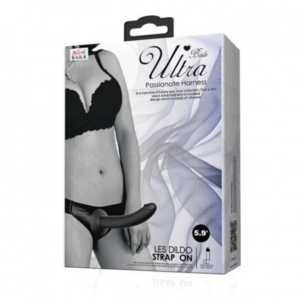 Страпон на трусиках Ultra Passionate Harness (15*3,2 см.) черный