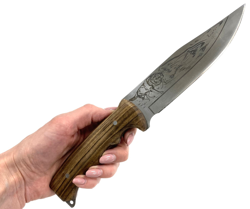 Нож Хищник, 65х13, рукоять дерево