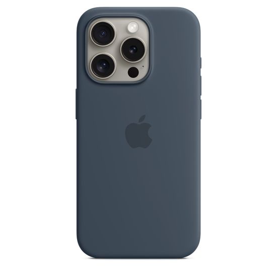 Чехол Silicone Case MagSafe для iPhone 15 Pro Max Штормовой синий