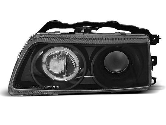Передние фары Honda CRX angel eyes black