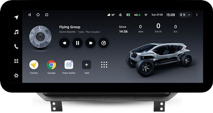 Магнитола для Mitsubishi Outlander 4 2021+ (штатная КЗВ) - Teyes LUX ONE ROUND монитор 12.3" 2K QLED на Android 10, Быстрая, CarPlay, 4G SIM-слот