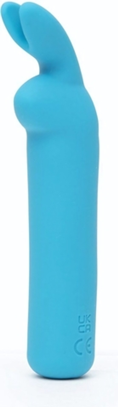 Голубая вибропуля с ушками Rechargeable Rabbit Ears Bullet Vibrator (Цвет: голубой)