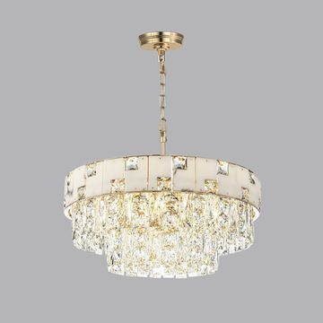 Подвесная хрустальная люстра 11*Е14 5076/11 золото Chessi Odeon Light