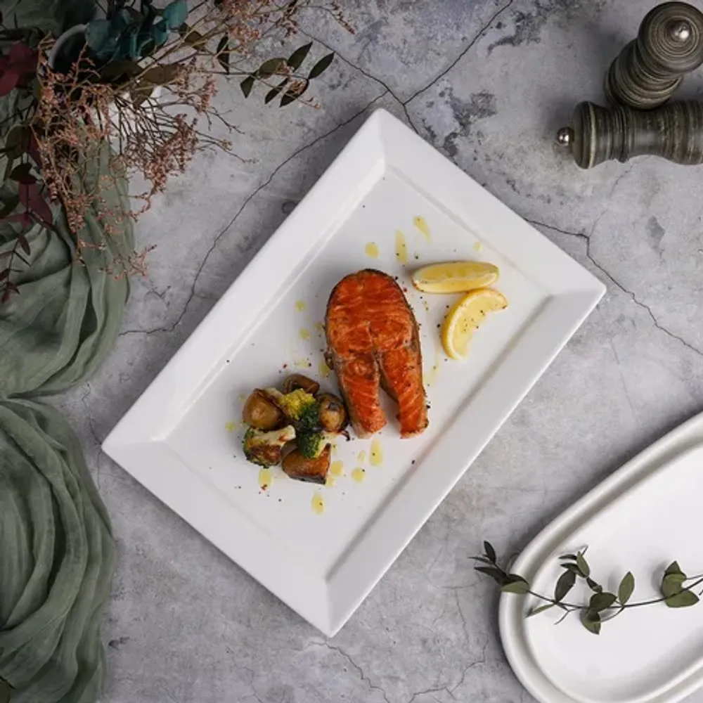 Блюдо прямоугольное 30*20 см h2,5 см белое фарфор P.L. Proff Cuisine [4]