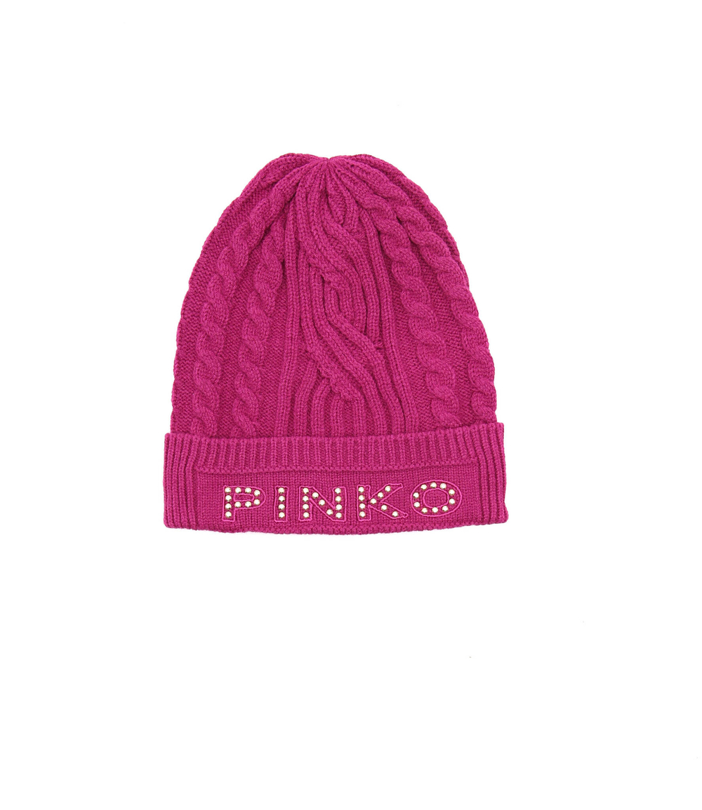 шапка bamboo cappello viscosa cables Pinko - розовый(1G2079 A05Z)