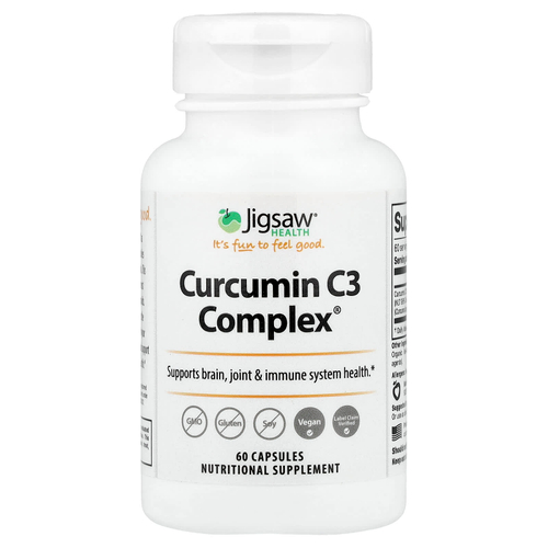 Jigsaw Health, Curcumin C3 Complex, 60 капсул (500 мг в 1 капсуле)