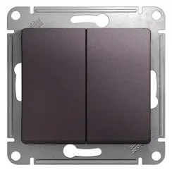Выключатель двухклавишный Systeme Electric Glossa Сиреневый туман GSL001451
