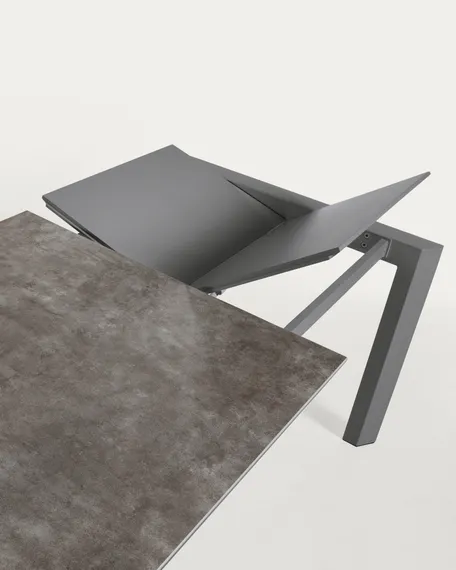 Стол Atta 140 (200) x90 графит керамика
