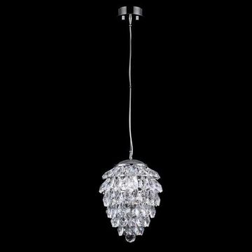 Подвесная люстра Charme SP1+1 LED Chrome/Transparent Crystal Lux