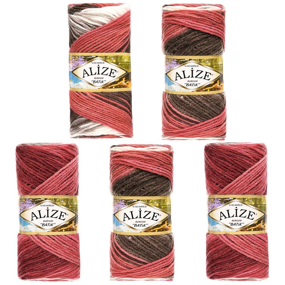 Пряжа Alize (Ализе) Burcum Batik / уп.5 мот. по 100 г, 210м, 1984 секционный A