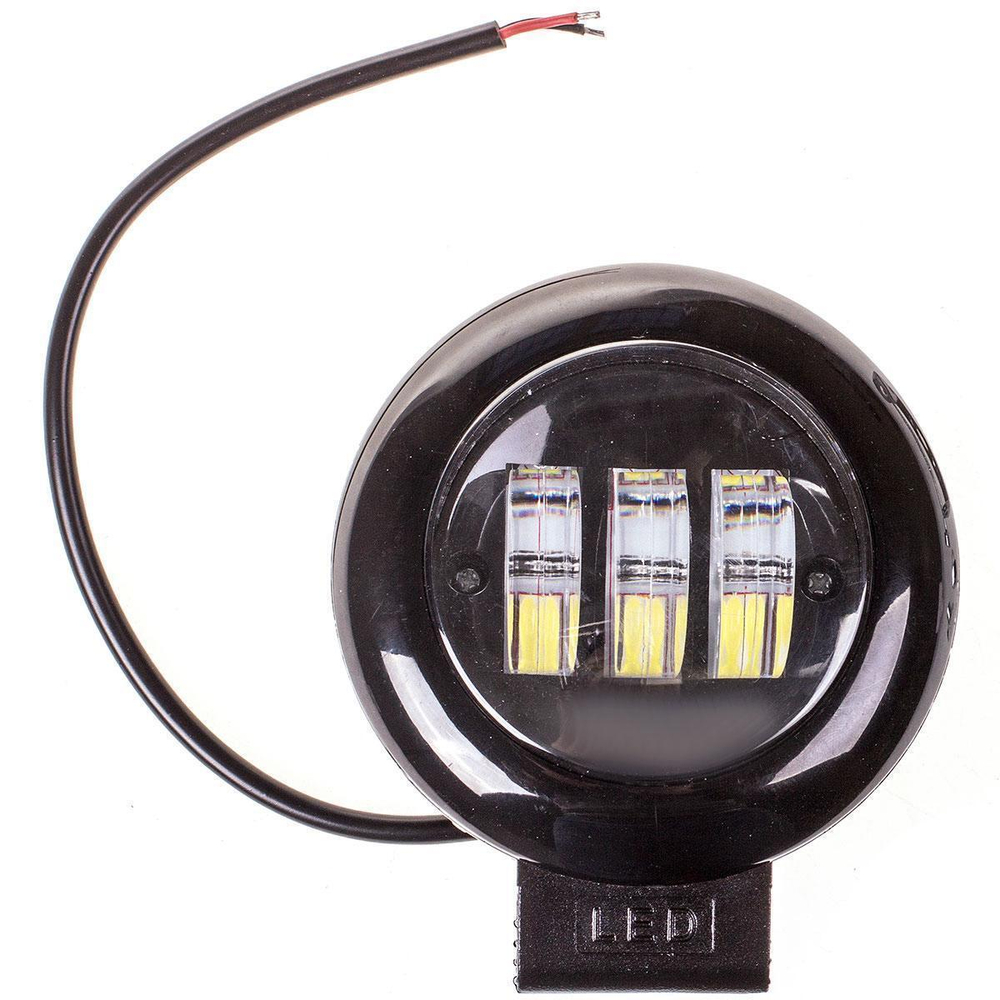 Фара дневного света 12/24 В Off-Road 30 Вт 3 LED 6000K дальний свет круглая 115х160мм Skyway