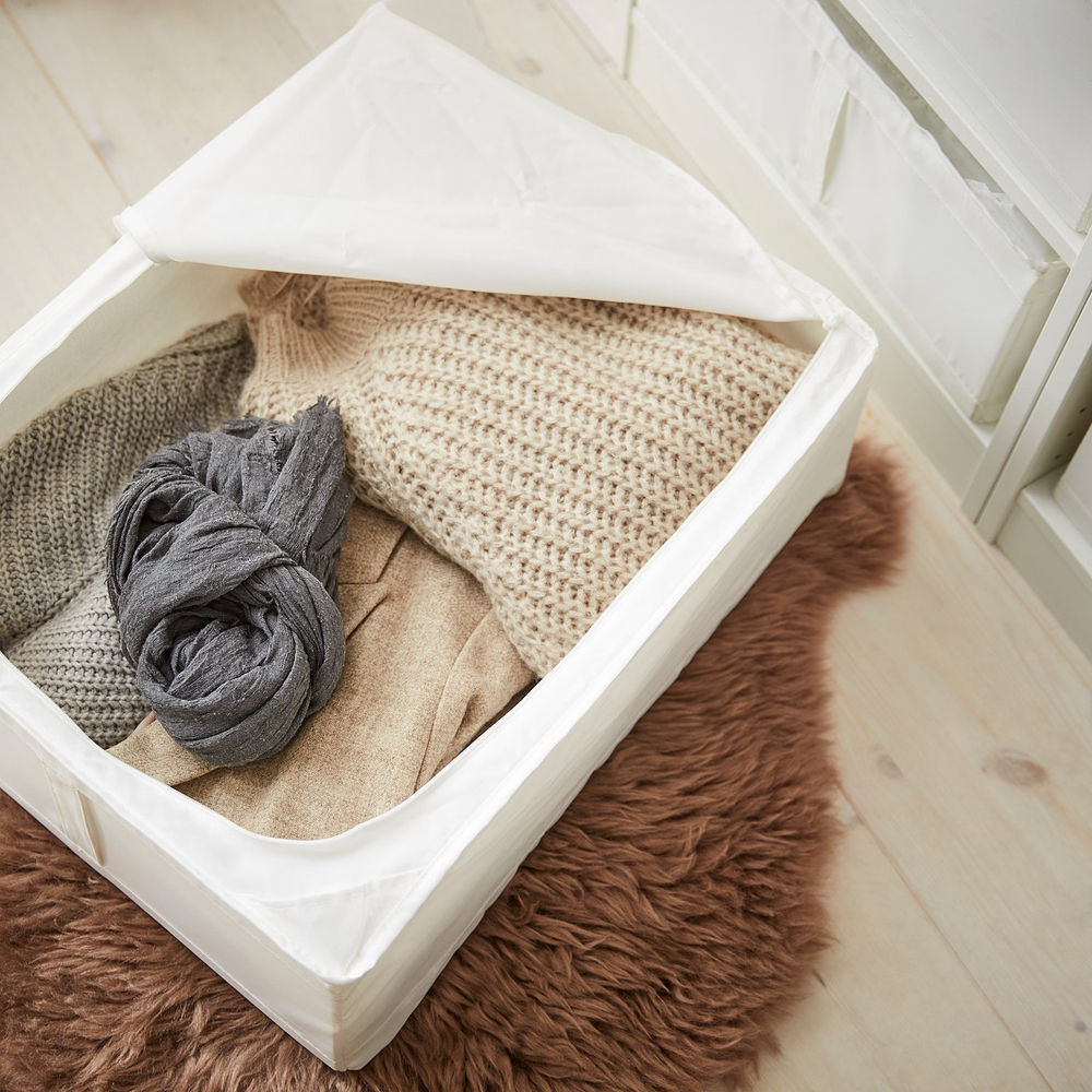 IKEA SKUBB  (ИКЕА СКУББ)  -  Короб для хранения одежды/белья - белый 43x53x19 см