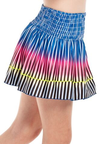 Юбка для девочки теннисная Lucky in Love Neon Lights Smocked Skirt - electric blue
