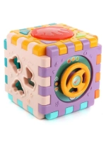 HUANGER Игрушка развивающая Куб-сортер Activity (свет,звук) 18*18*18 см