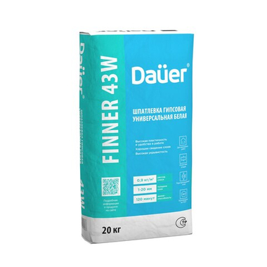 Dauer FINNER® 43W Шпатлевка гипсовая универсальная белая