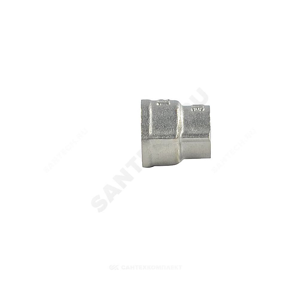 Муфта латунь никель переходная Ду 50х25 (2"х1") ВР/ВР SantechSystems