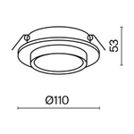 Встраиваемый светильник Maytoni Hoop DL086-GX53-RD-BG