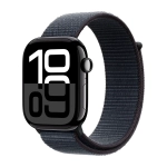 Умные часы Apple Watch Series 10 GPS, 46mm, Jet Black Aluminium Case with Sport Loop, Ink