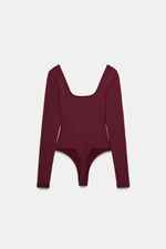 БОДИ С КВАДРАТНЫМ ВЫРЕЗОМ ИЗ ПОЛИАМИДА - ZARA