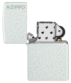 Зажигалка Zippo Classic с покрытием Glacier, латунь/сталь, белая, матовая, 38x13x57 мм