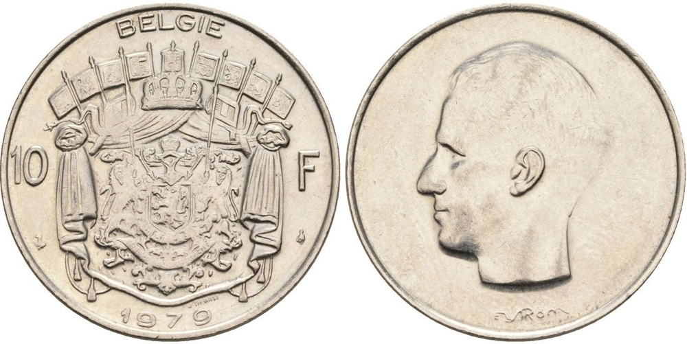 Бельгия 10 франков, 1979 BELGIE aUNC