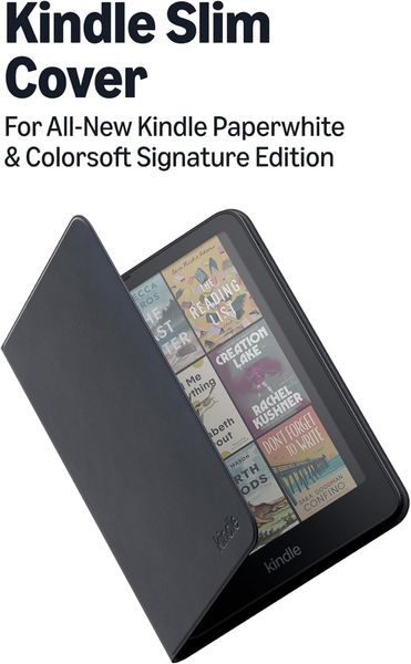 Оригинальный чехол для Amazon Kindle Paperwhite/Colorsoft Signature Edition 2026 Slim Plant-Based Leather Cover, Серый | Graphite