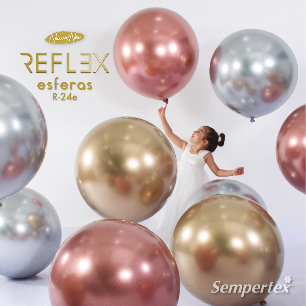 Шар 18" хром серебро, (Зеркальные шары) / Reflex Silver 981