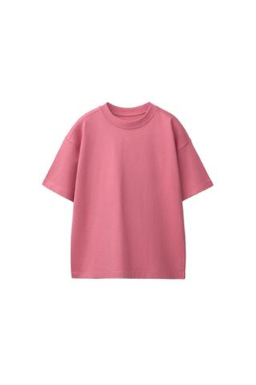 ZARA БАЗОВАЯ ОДНОТОННАЯ ФУТБОЛКА, ЛИНЯЛЫЙ РОЗОВЫЙ