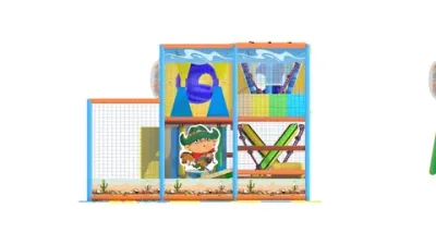 Детский игровой лабиринт «Карлсон» 34,5 м² (9,6*3,6*2,5м)