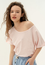 Футболка оверсайз Bowery NYC Slub Lady Pink