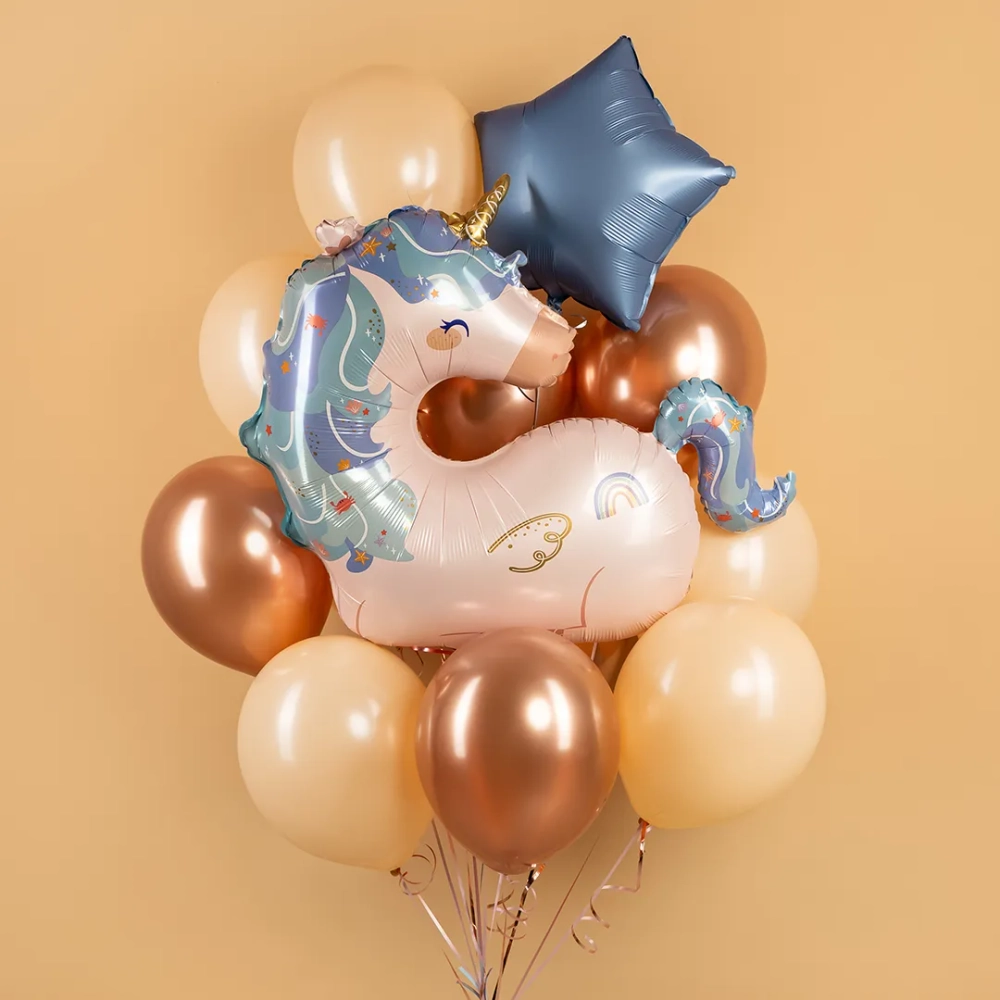 Шар (30''/76 см) Фигура, Морской единорог, Розовый, 1 шт. в уп.