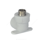 Угольник PP-R комбинированный белый Дн 20х1/2" НР с креплением PRO VALFEX 10121020-PRO